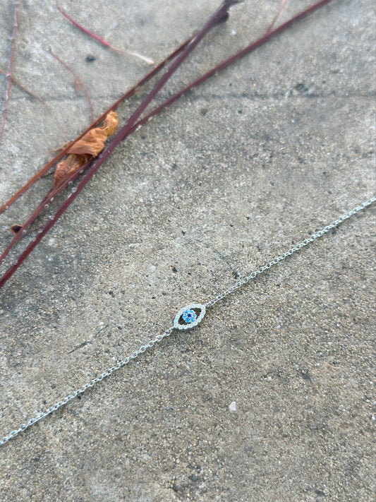 Evil Eye Bracelet Light Blue & White Color