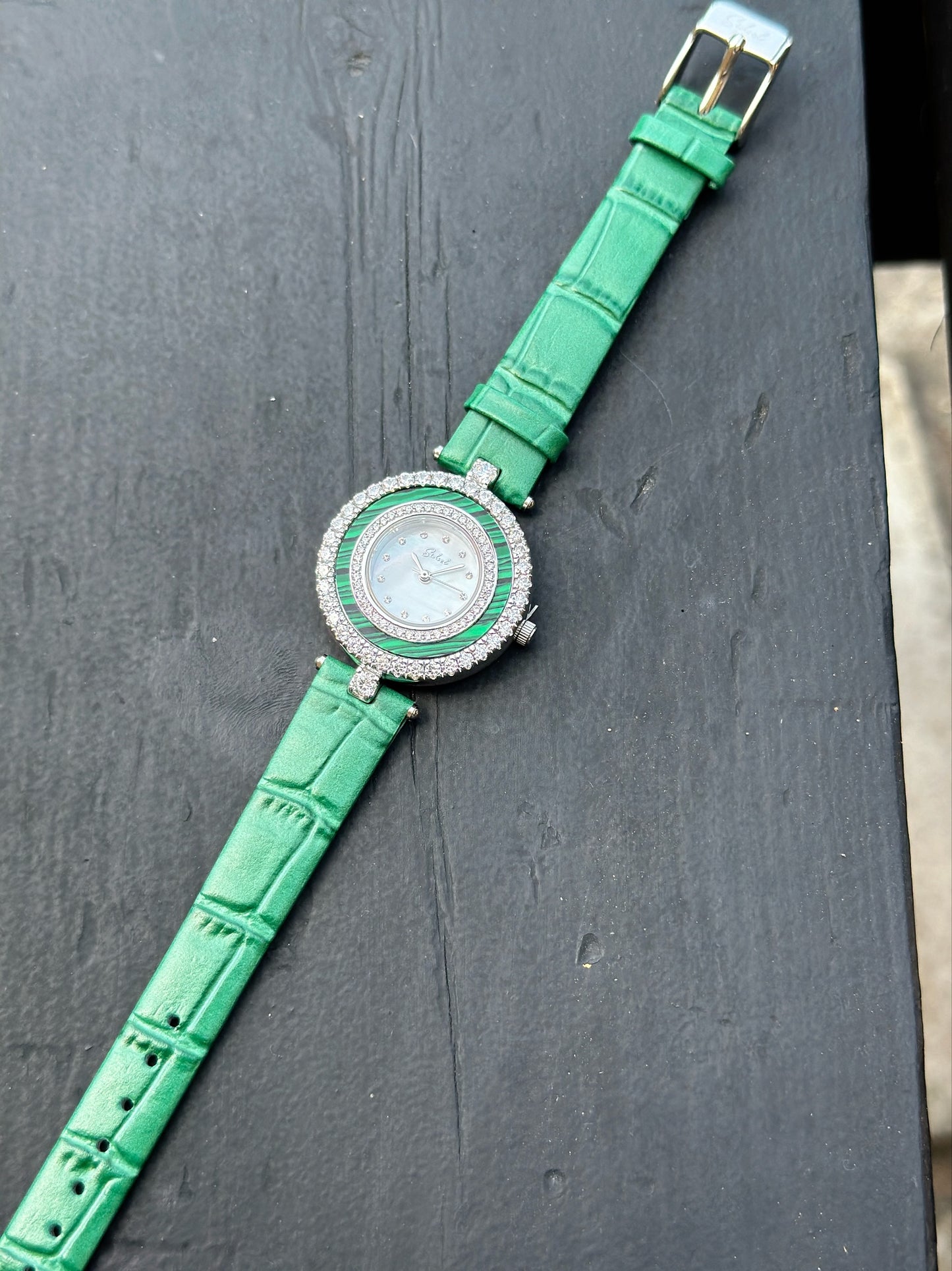 Silver 925 Green Watch