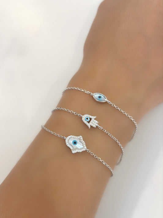 Evil Eye & Hand Design Bracelet