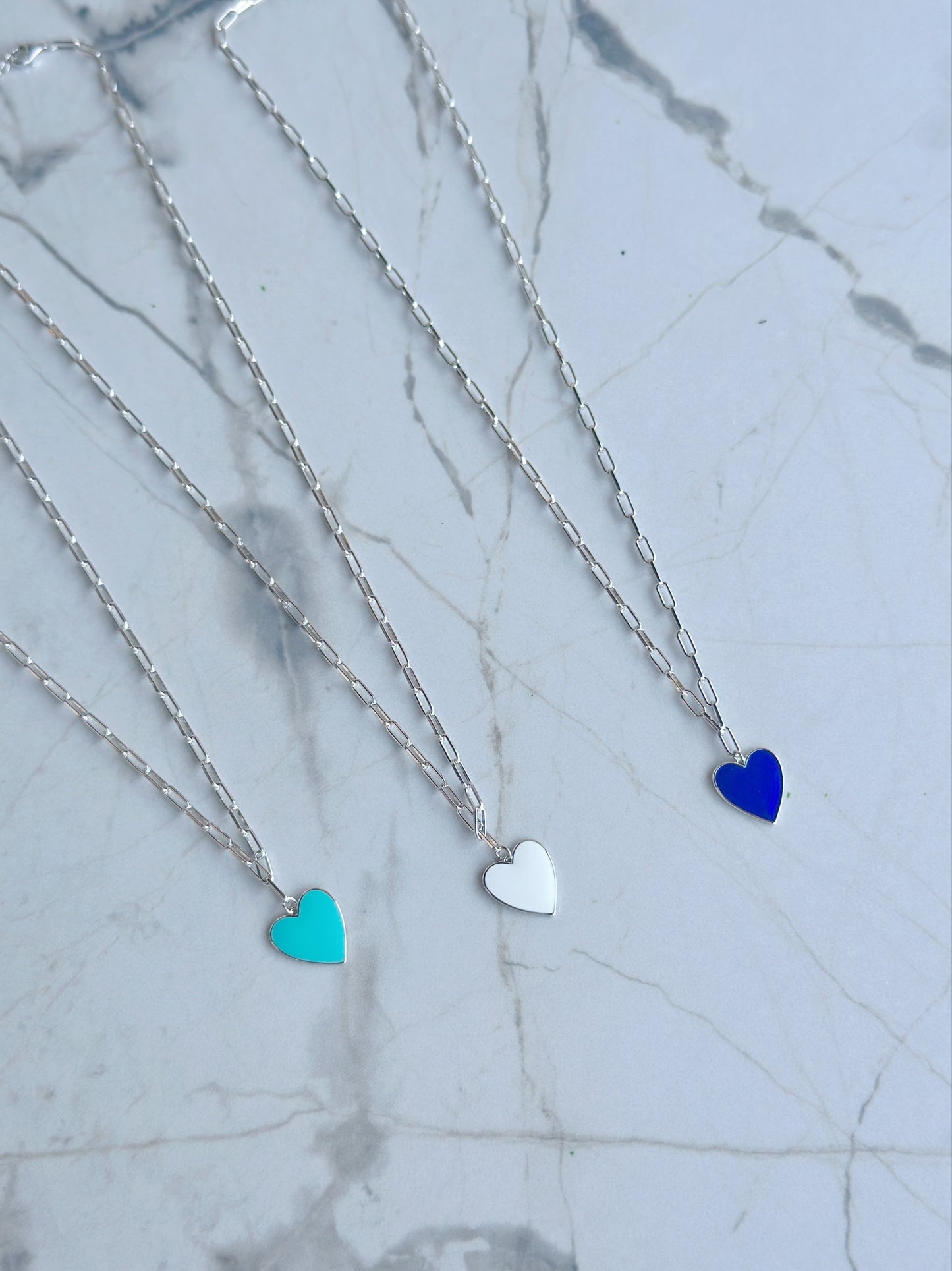 Heart With Paper Clip Design Necklace