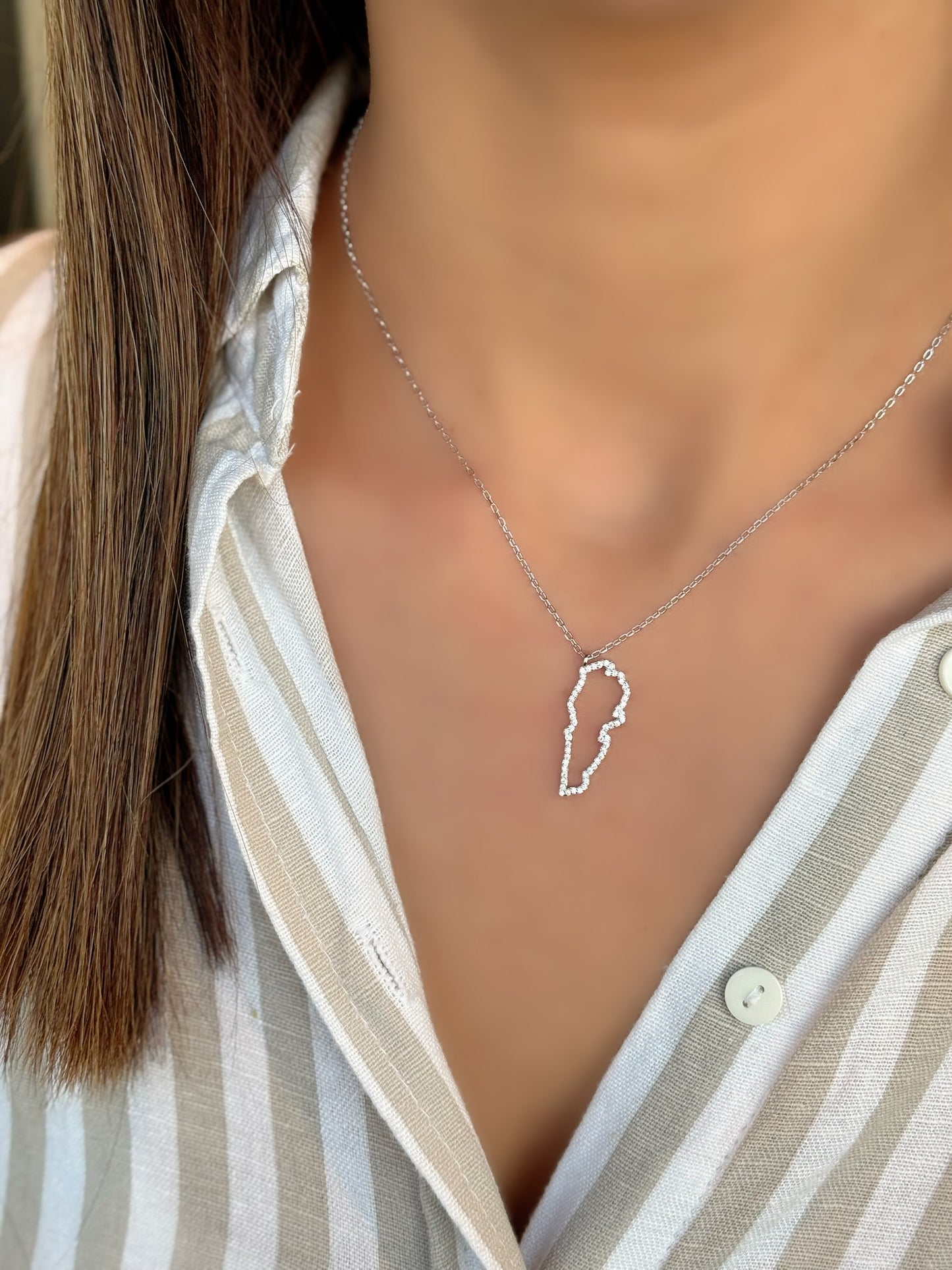 Lebanon Map Necklace