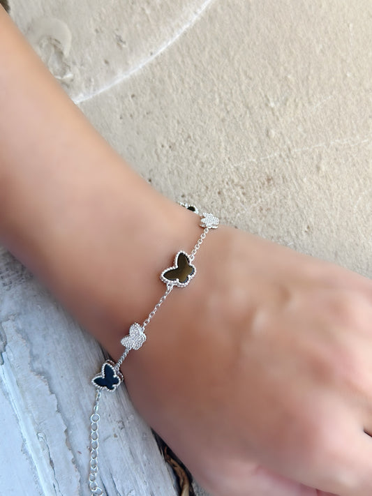 Black & White Butterfly Design Bracelet