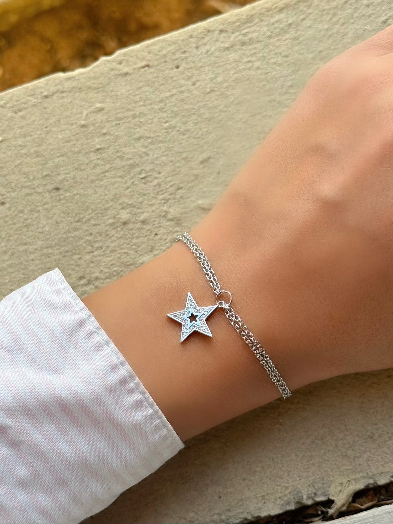 Double Chain Star Bracelet