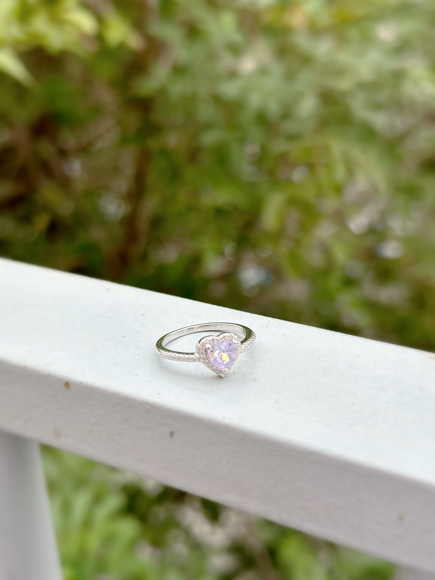 Heart Ring Lilac Color